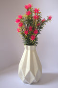 Modern Blossom Vase with Pink Artificial Flowers